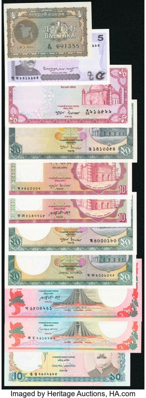 Bangladesh Crisp Group Lot of 36 Examples Uncirculated. A few examples have stap...