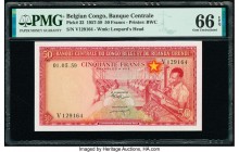 Belgian Congo Banque Centrale du Congo Belge 50 Francs 1.5.1959 Pick 32 PMG Gem Uncirculated 66 EPQ. 

HID09801242017

© 2020 Heritage Auctions | All ...