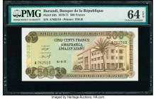 Burundi Banque de la Republique du Burundi 500 Francs 1.8.1971 Pick 24b PMG Choice Uncirculated 64 EPQ. 

HID09801242017

© 2020 Heritage Auctions | A...
