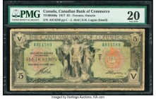 Canada Toronto, ON- Canadian Bank of Commerce $5 2.1.1917 Pick S965 Ch.# 75-16-04-06a PMG Very Fine 20. 

HID09801242017

© 2020 Heritage Auctions | A...