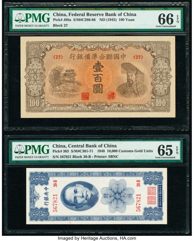 China Central Bank of China; Farmers Bank of China; Bank of Taiwan; Reserve Bank...