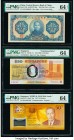 China Central Reserve Bank of China 10 Yuan 1940 (ND 1941) Pick J12h S/M#C297-30a PMG Choice Uncirculated 64 EPQ; Singapore Board of Commissioners of ...