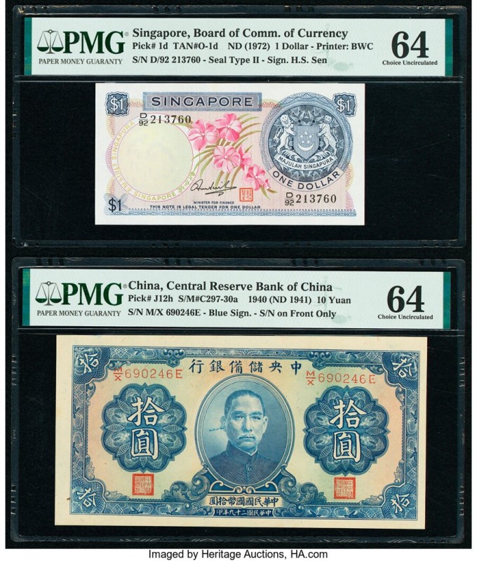 China Central Reserve Bank of China 10 Yuan 1940 (ND 1941) Pick J12h S/M#C297-30...