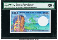 Comoros Banque Centrale Des Comores 2500 Francs ND (1997) Pick 13 PMG Superb Gem Unc 68 EPQ. 

HID09801242017

© 2020 Heritage Auctions | All Rights R...