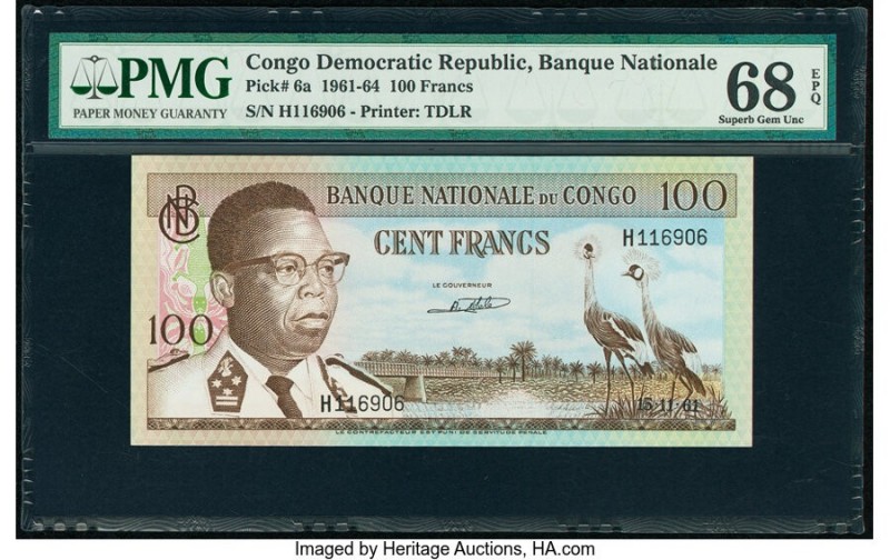 Congo Democratic Republic Banque Nationale du Congo 100 Francs 15.11.1961 Pick 6...