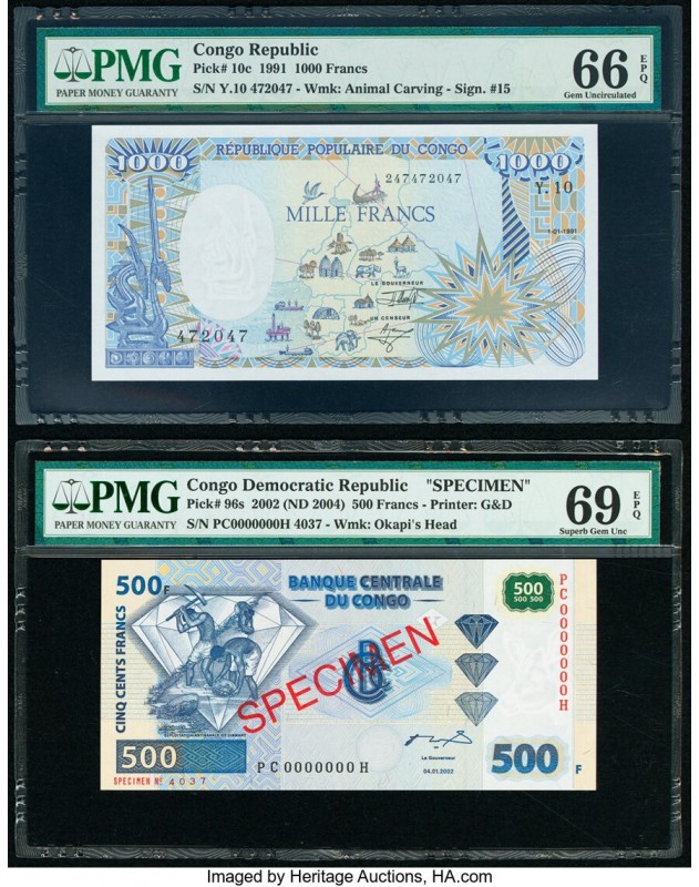Congo Democratic Republic Banque Centrale du Congo 500 Francs 2002 (ND 2004) Pic...