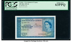 Cyprus Central Bank of Cyprus 250 Mils 1.3.1957 Pick 33a PCGS Choice New 63PPQ. 

HID09801242017

© 2020 Heritage Auctions | All Rights Reserved