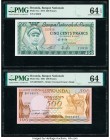 Djibouti Banque Centrale de Djibouti 1000 Francs ND (2005) Pick 42a PMG Superb Gem Unc 67 EPQ; Rwanda Banque Nationale du Rwanda 500 Francs 19.4.1974;...