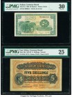 East Africa East African Currency Board 5 Shillings 1.9.1943 Pick 28b PMG Very Fine 25; Sudan Currency Board 50 Piastres 1956 Pick 2A PMG Very Fine 30...