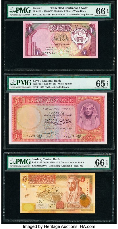 Egypt National Bank of Egypt 10; 20 Pounds 1952-60; 2015 Pick 32c; 65k Two Examp...