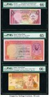 Egypt National Bank of Egypt 10; 20 Pounds 1952-60; 2015 Pick 32c; 65k Two Examples PMG Gem Uncirculated 65 EPQ; Superb Gem Unc 67 EPQ; Jordan Central...