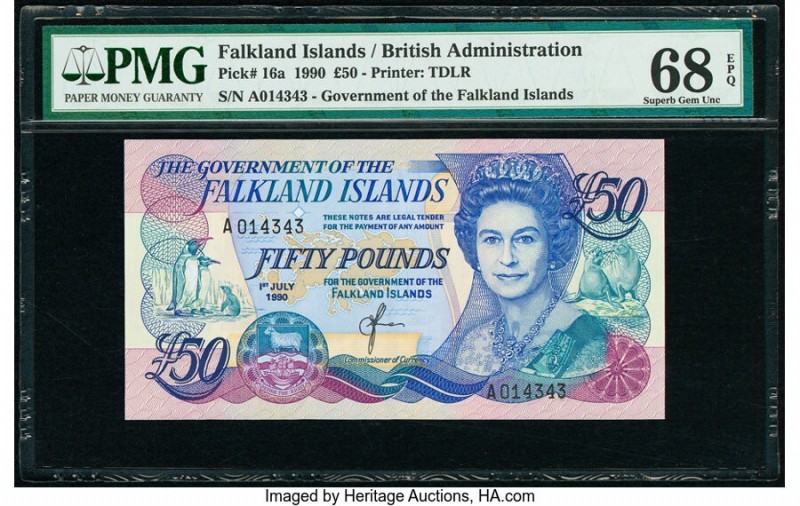Falkland Islands Government of the Falkland Islands 50 Pounds 1.7.1990 Pick 16a ...
