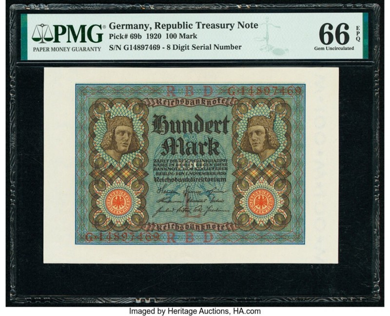 Germany Imperial Bank Note 100; 50,000 (2) Mark 1.11.1920; 19.11.1922 (2) Pick 6...