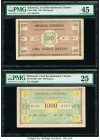 Indonesia Republic Regionals 500; 1000; 5000 Rupiah 1959 Pick S499; S500; S501 Three Examples PMG Choice Extremely Fine 45; Very Fine 25; About Uncirc...