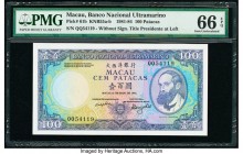 Macau Banco Nacional Ultramarino 100 Patacas 12.5.1984 Pick 61b KNB55 PMG Gem Uncirculated 66 EPQ. 

HID09801242017

© 2020 Heritage Auctions | All Ri...