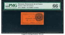Morocco Protectorat de la France au Maroc 50 Centimes 10.1919 Pick 5c PMG Gem Uncirculated 66 EPQ. 

HID09801242017

© 2020 Heritage Auctions | All Ri...