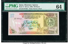 Qatar Qatar Monetary Agency 100 Riyals ND (ca. 1980) Pick 11 PMG Choice Uncirculated 64. 

HID09801242017

© 2020 Heritage Auctions | All Rights Reser...