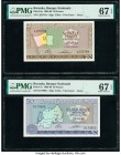 Rwanda Banque Nationale du Rwanda 20; 50; 100; 100 Francs 31.3.1966; 31.1.1966; 1.7.1964; 1.1.1978 Pick 6a; 7a; 8a; 12a Four Examples PMG Superb Gem U...