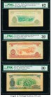 South Vietnam National Bank of Viet Nam; National Liberation Front (2) 50 (2); 10 Dong 1966 (ND 1975); ND (1963) (2) Pick 44a; R8; R7 Three Examples P...