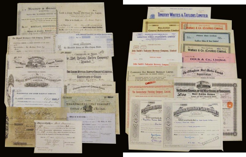 GB - A Yorkshire-themed collection (33) includes pre-1900 (15) Leeds, Wakefield,...