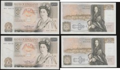 Fifty pounds Somerset B352 issued 1981 (2 consecutives) series B10 323119 and 120, Christopher Wren on reverse, Pick381a, about UNC-UNC

Estimate: G...