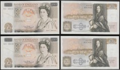 Fifty pounds Somerset B352 issued 1981 (2 consecutives) series B10 323121 and 122, Christopher Wren on reverse, Pick381a, about UNC-UNC

Estimate: G...