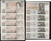 Fifty pounds Somerset B352 issued 1981 (5 consecutives) series B10 323135 through to B10 323139, Christopher Wren on reverse, Pick381a, about UNC-UNC...
