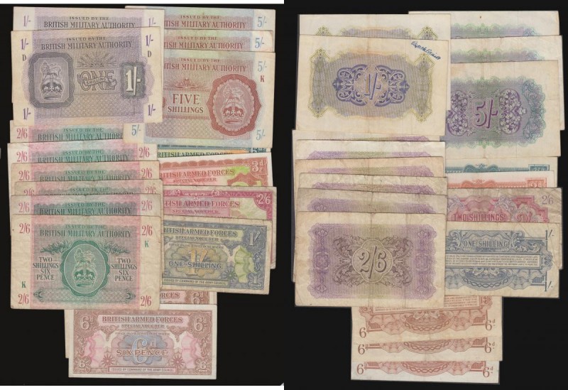 British Military Authority (18) Shilling Pick M2 VF (2) one with Tripolitania ha...