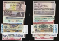 Algeria 50 Dinars 1.11.1977 Pick 130 (2) and 100 Dinars 1.11.1983 Pick 131 Unc, B.A.F &pound;1 4th series EF, Congo DR 100 Makuta 1.10.1970 GVF, Cayma...