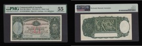 Australia One Pound 1942 Black Signature of H.T.Armitage and H.G.McFarlane undated (issued 1941-42) H20 662948 previously mounted with some residue on...