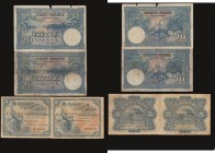 Belgian Congo (4) 5 Francs Pick 13a (2) 1943 and 1947, 20 Francs 10.9.40 Pick 15 (2) generally approaching Fine one of the 20 F with two small tears a...