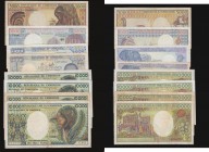 Cameroon (8) 10000 Francs (4) Signature 12 Oye Mba and Tchepannou (1981-1989) Pick 20 C.001 prefix, E.001 and Pick 23 Y.1 prefix (2) Fine to Good Fine...