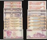 Cyprus (8) Five Pounds 2003 issue TDLR print, signature Christodoulou Pick 61b GVF, One Pound (6) 1984 issue Pick 50 Fine, 1989 issue Pick 53 NEF, 200...