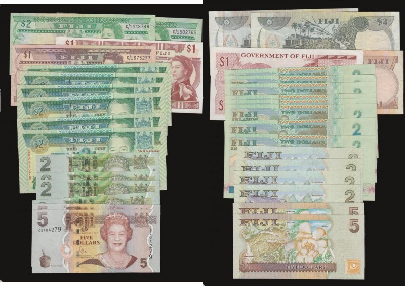 Fiji (19) Five Dollars (2) 2007 undated issue, Signature: Barry Whiteside, Pick ...