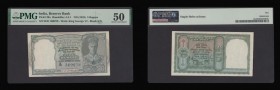 India 5 Rupees King George VI portrait issue, 1943 series B/31 369276 black serial number, in a PMG holder and graded About UNC 50

Estimate: GBP 17...