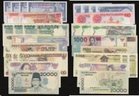 Indonesia (12) 20000 Rupiah 1998 Pick 138d VF with light foxing, 10000 Rupiah 1985 Pick 126a EF, 5000 Rupiah (6) 1980 Pick 120a Fine, 1986 Pick 125a (...