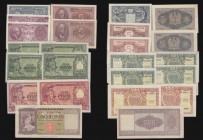 Italy (12) 500 Lire 1947 Pick 80a About Fine, 100 Lire (2) 1951 issue Pick 92a and Pick 92b About Fine to Fine, 50 Lire 1951 issue (4) Pick 91a (3) an...
