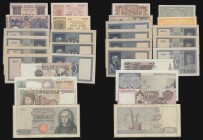 Italy (15) 5000 Lire 1968 issue Signatures Carli and Pacini Pick 98b VG, 1983 issue, signatures Ciampi and Stevani, Pick 105c Fine, 2000 Lire 1976 iss...