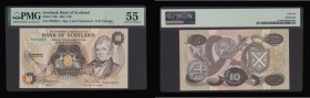 Scotland Bank of Scotland &pound;10 Edinburgh 5th February 1981 T902957 Signatures: Lord Clydesmuir and D.B.Pattullo Pick 113b, in a PMG holder and gr...