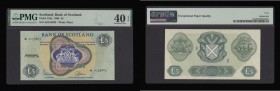 Scotland Bank of Scotland &pound;5 Edinburgh 19mm in length 1st November 1968 A0155863 Pick 110a in a PMG holder and graded EF 40 Exceptional Paper Qu...