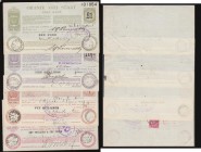 South Africa Orange Free State (Oranje Vrij Staat) postal orders (4) all dated between 1898 to 1899, One shilling and Sixpence, Five shillings, Ten sh...