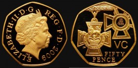 Fifty Pence 2009 Victoria Cross - The Award Gold Proof Piedfort S.H15 FDC in an LCGS holder and graded LCGS 98. This reverse type originally issued on...