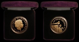 Five Pound Crown 2006 Queen Elizabeth II 80th Birthday S.L16 Gold Proof a few very small nicks otherwise FDC, in the Royal Mint purple box of issue wi...