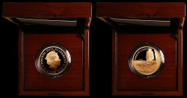Five Pound Crown 2019 The Tower of London - Ceremony of the Keys S.L76 Gold Proof, the reverse with the odd tiny nick, otherwise FDC, in the Royal Min...