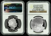 Five Pounds 2015 Winston Churchill Silver Proof FDC and graded PF70 ULTRA CAMEO by NGC and in their holder "one of the first 375 struck", comes with t...