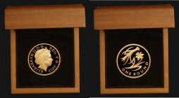 One Pound 2013 Wales Floral Gold Proof S.J33 Rare with only 175 pieces issued, a small tone spot on the reverse otherwise FDC in the Royal Mint box of...