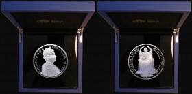 Ten Pounds 2012 Queen Elizabeth II Diamond Jubilee 5oz. Silver Proof S.M1 FDC in the blue Royal Mint box of issue with certificate. Obverse: Effigy of...