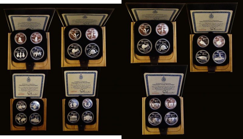 Canada Montreal Olympic Coins 1973-1976 Ten Dollars Silver (14) and Five Dollars...