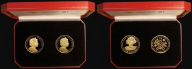 Gibraltar/Isle of Man a 2-coin set in gold Queen Elizabeth II 75th Birthday comprising Gibraltar Gold One Fifth Crown 2001 KM#951 and Isle of Man Gold...