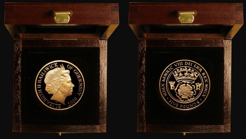 Guernsey Five Pounds 2009 500th Anniversary of the Accession of Henry VIII KM#23...